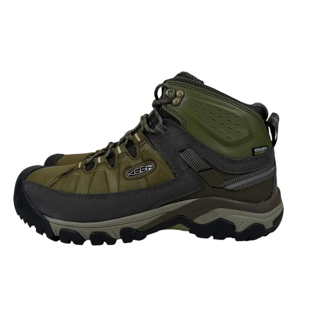Keen Targhee EXP Mid Hiking Boots Mens 10 Waterproof Leather Olive Green‎ Taupe